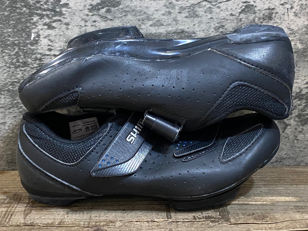 KG376 シマノ SHIMANO RP1 SH-RP100-S L ビンディングシューズ 黒 3穴 EU36 ※ペン字あり
