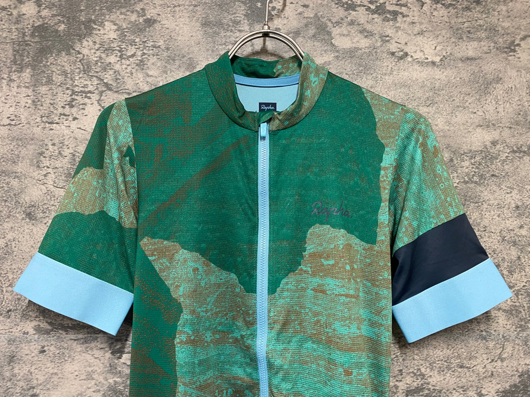KD414 ラファ Rapha PRO TEAM GRAVEL TRAINING JERSEY 半袖 サイクルジャージ 緑 XS