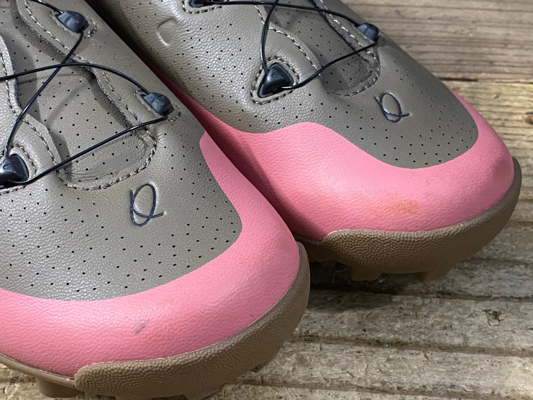 KJ495 クオック QUOC GRAN TOURER ビンディングシューズ 2穴 ベージュ ピンク EU41