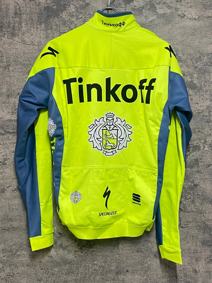 KJ868 スポーツフル sportful 裏起毛 長袖 サイクルジャケット 黄 L TINKOFF ※汚れ