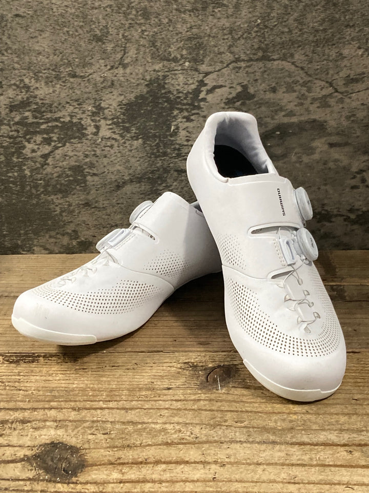 KO609 シマノ SHIMANO RC 7 SHRC703 ビンディングシューズ 白 EU42 SPD-SL