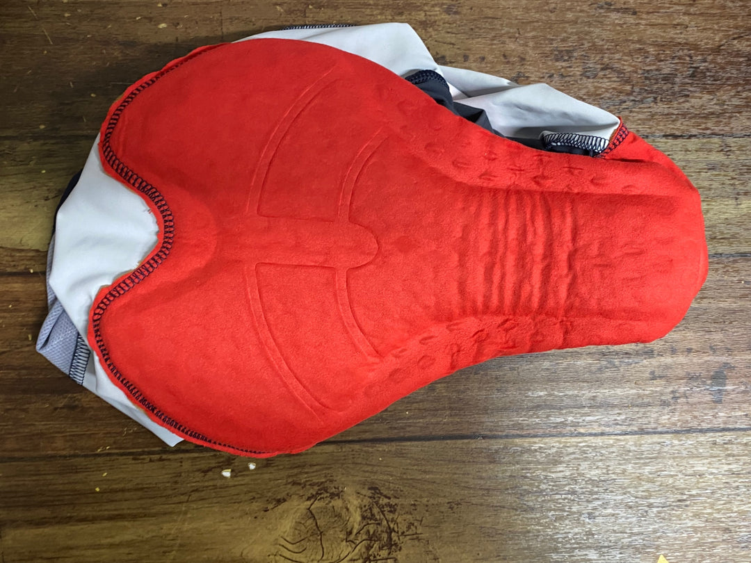 JO715 カステリ CASTELLI ビブショーツグレーオレンジ M