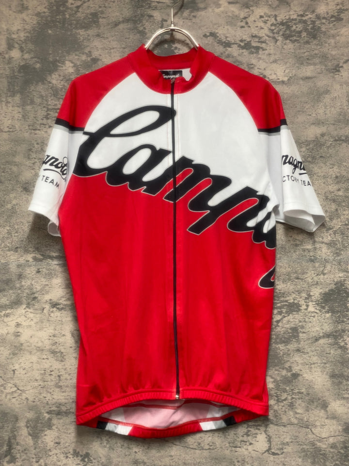 KH063 カンパニョーロ CAMPAGNOLO 半袖 サイクルジャージ 赤 白 L