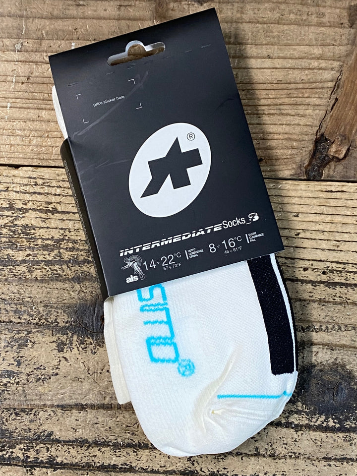 JQ158 アソス assos INTERMEDIATE Socks S7 サイクルソックス 白 2