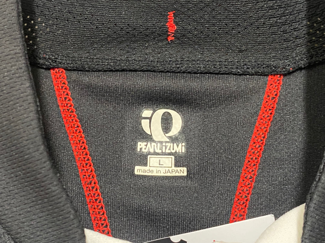 KE025 パールイズミ PEARL iZUMi 半袖 サイクルジャージ 黒 白 L
