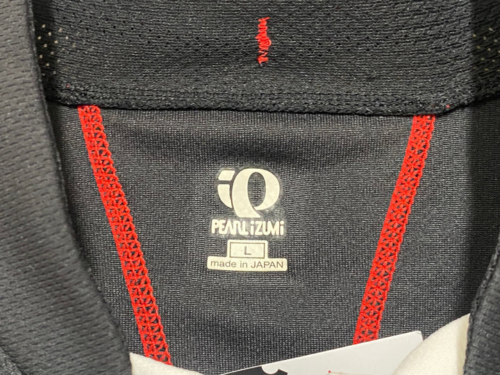 KE025 パールイズミ PEARL iZUMi 半袖 サイクルジャージ 黒 白 L