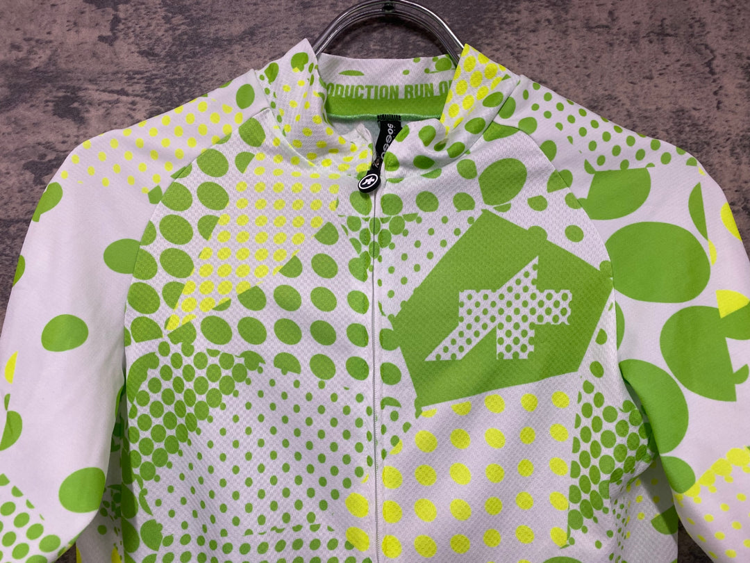 JI975 アソス assos Erlkoenig SS Jersey 半袖 サイクルジャージサイクルジャージ 白黄緑 S