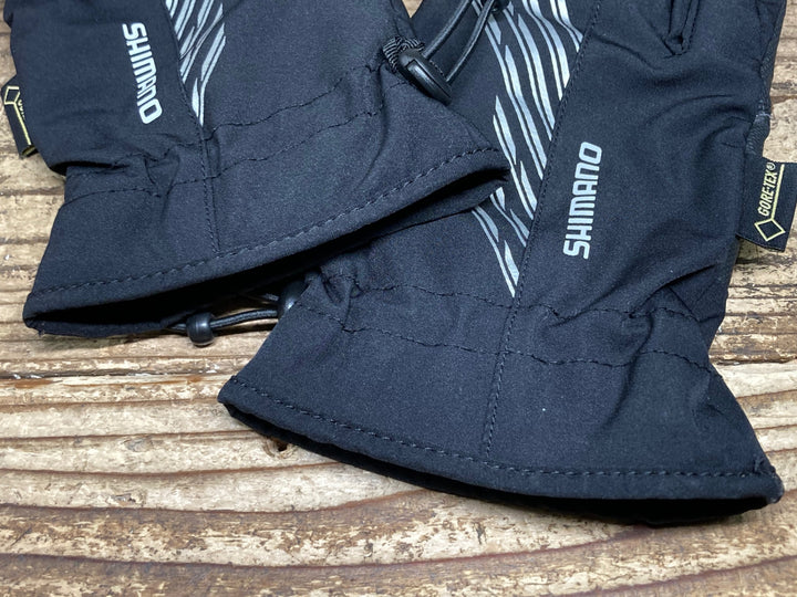 JD249 シマノ SHIMANO 長指 グローブ 黒 M 裏起毛 GORE-TEX