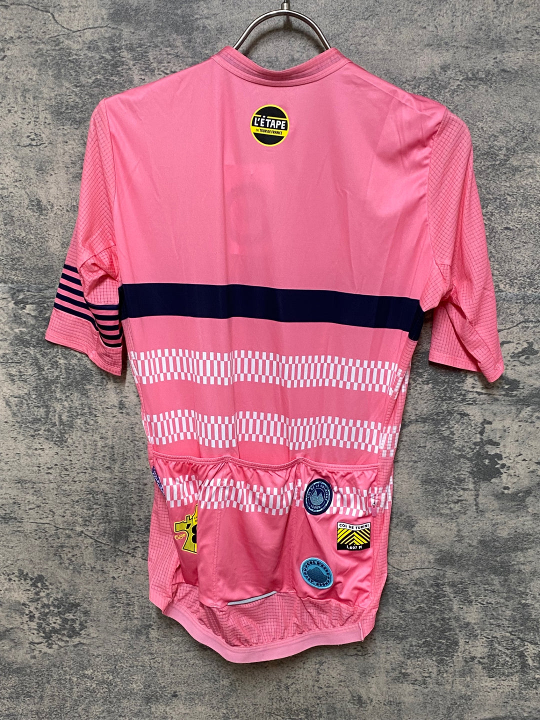 JP160 ラファ Rapha ETAPE 2021 MEN'S RCC PT FLYWEIGHT JERSEY 半袖 サイクルジャージ ピンク S ※シミ