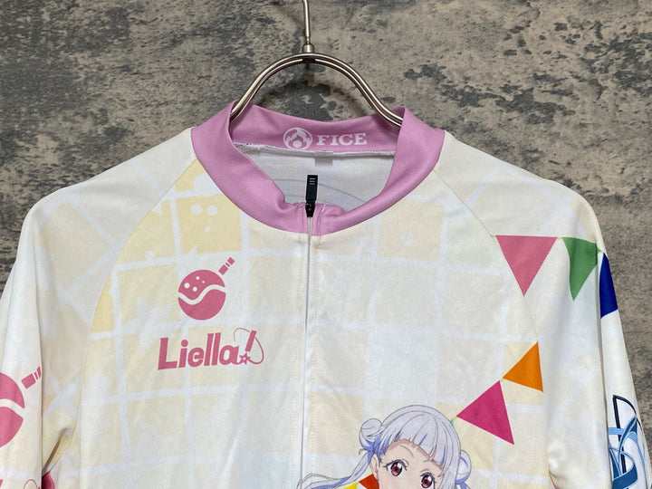 KG898 ファイス FICE 半袖 サイクルジャージ 白 薄紫 L ラブライブ! スーパースター!! 2022 嵐千砂都 Ver.