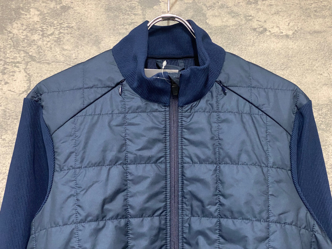 JY600 カフェドシクリステ CAFE DU CYCLISTE Leonie Men 長袖 サイクルジャケット 紺 L 中綿 ダウン