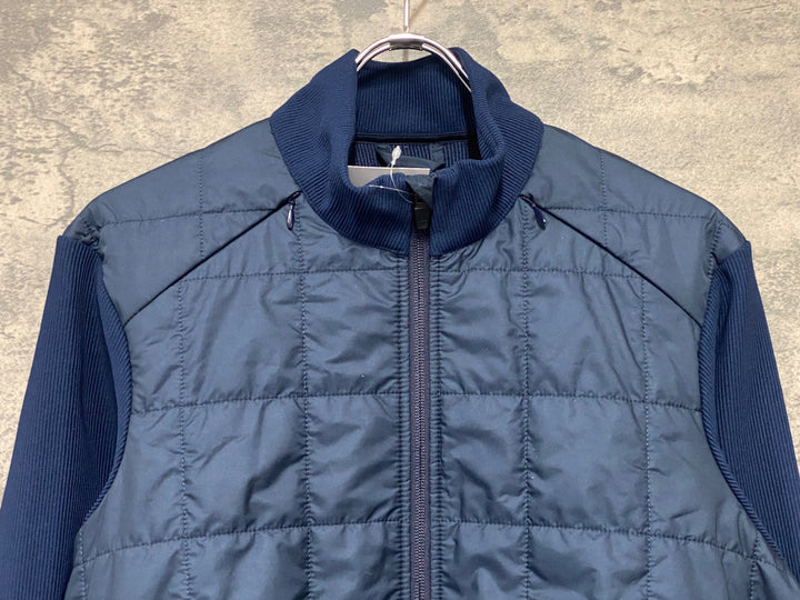 JY600 カフェドシクリステ CAFE DU CYCLISTE Leonie Men 長袖 サイクルジャケット 紺 L 中綿 ダウン