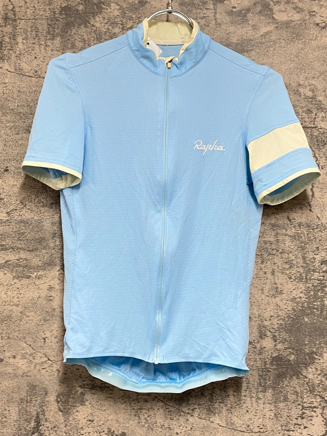 KB269 ラファ Rapha SUPER LIGHTWEIGHT JERSEY 半袖 サイクルジャージ 水色 XS ※裾ゴム伸び