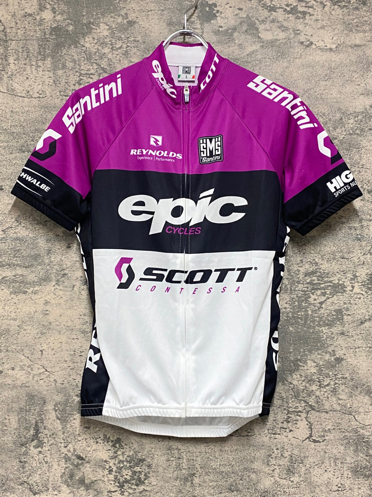 JZ637 サンティーニ Santini 半袖 サイクルジャージ ワインレッド