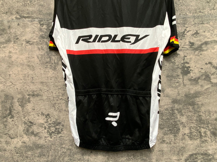 KF469 モア MOA 半袖 サイクルジャージ 黒 白 M RIDLEY