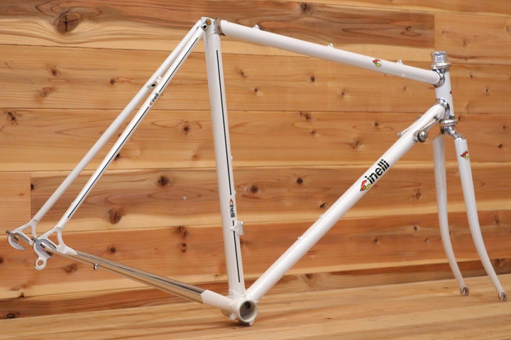 チネリ CINELLI スーパーコルサ SUPERCORSA 1990年頃 クロモリ スチール ロードバイク フレームセット リペイント品 【広島店】