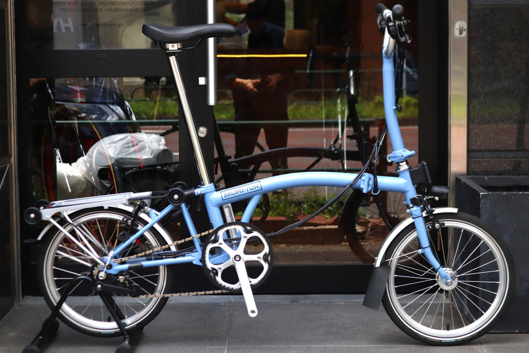 【ハブダイナモ組み！】 ブロンプトン BROMPTON M6R 2021モデル クラウドブルー 16インチ 折り畳み 小径車 【東京南麻布店】