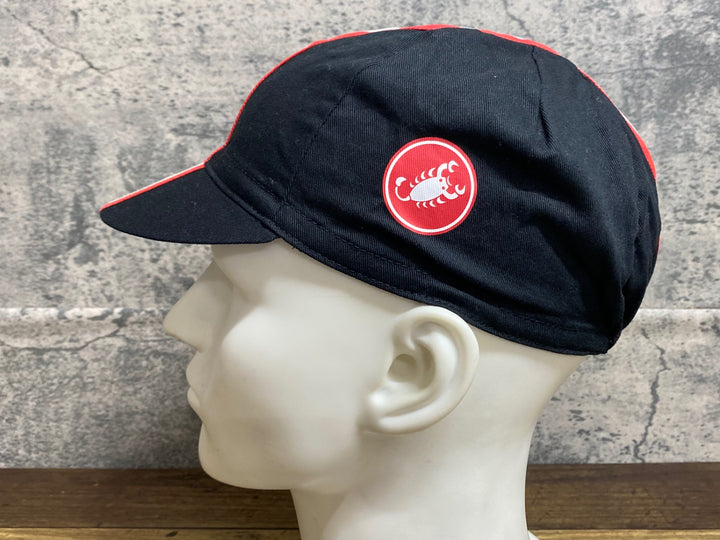 KH245 カステリ CASTELLI サイクルキャップ 黒 フリーサイズ
