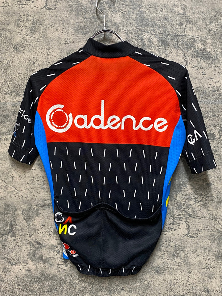JQ508 ケイデンス Cadence CAPO CUSTOM 半袖サイクルジャージ 黒赤 XS