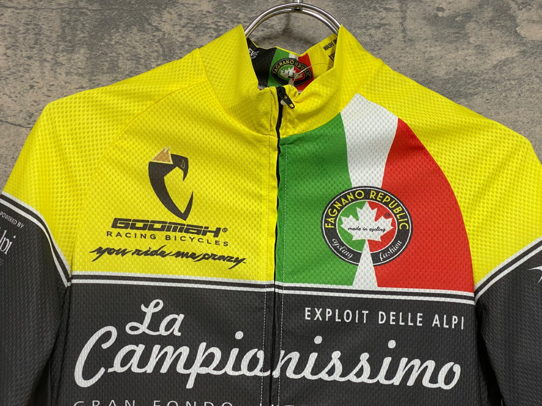 JV139 アソス ASSOS FAGNANO REPUBLIC 半袖 サイクルジャージ 黄 M