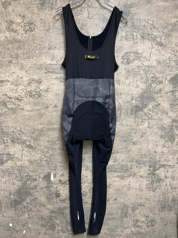 KP916 リオンドカペルミュール Lion de KAPELMUUR ビブタイツ 黒 M 裏起毛