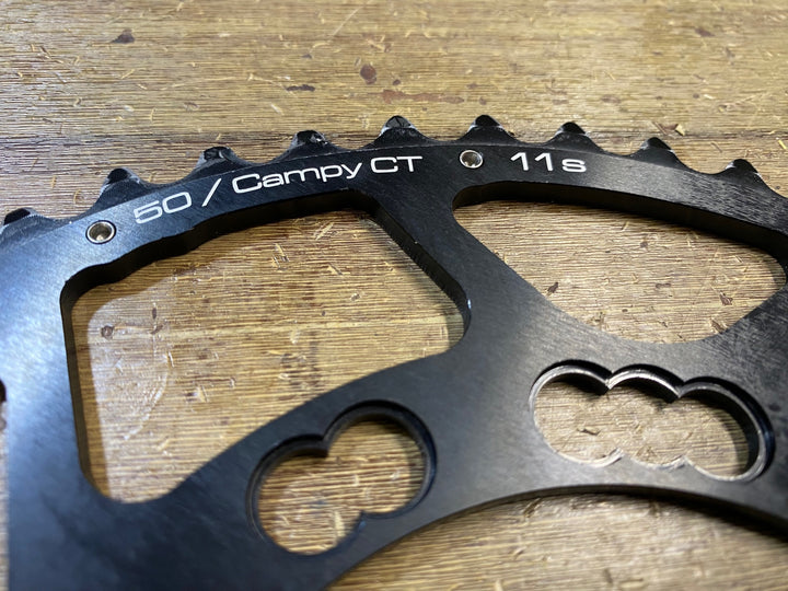 KP671 ローター ROTOR Q-RINGS 楕円 チェーンリングセット 50/36T 11S カンパ5armコンパクト用 36×110-113