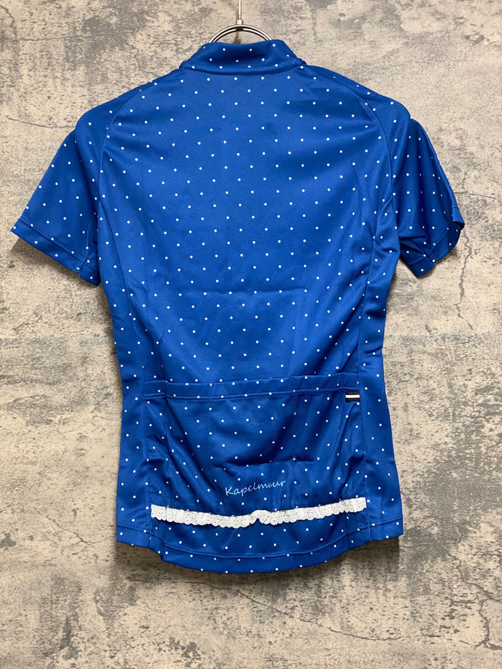 JO544 カペルミュール KAPELMUUR 半袖 サイクルジャージ レース 青 水玉 レディース 36 未使用