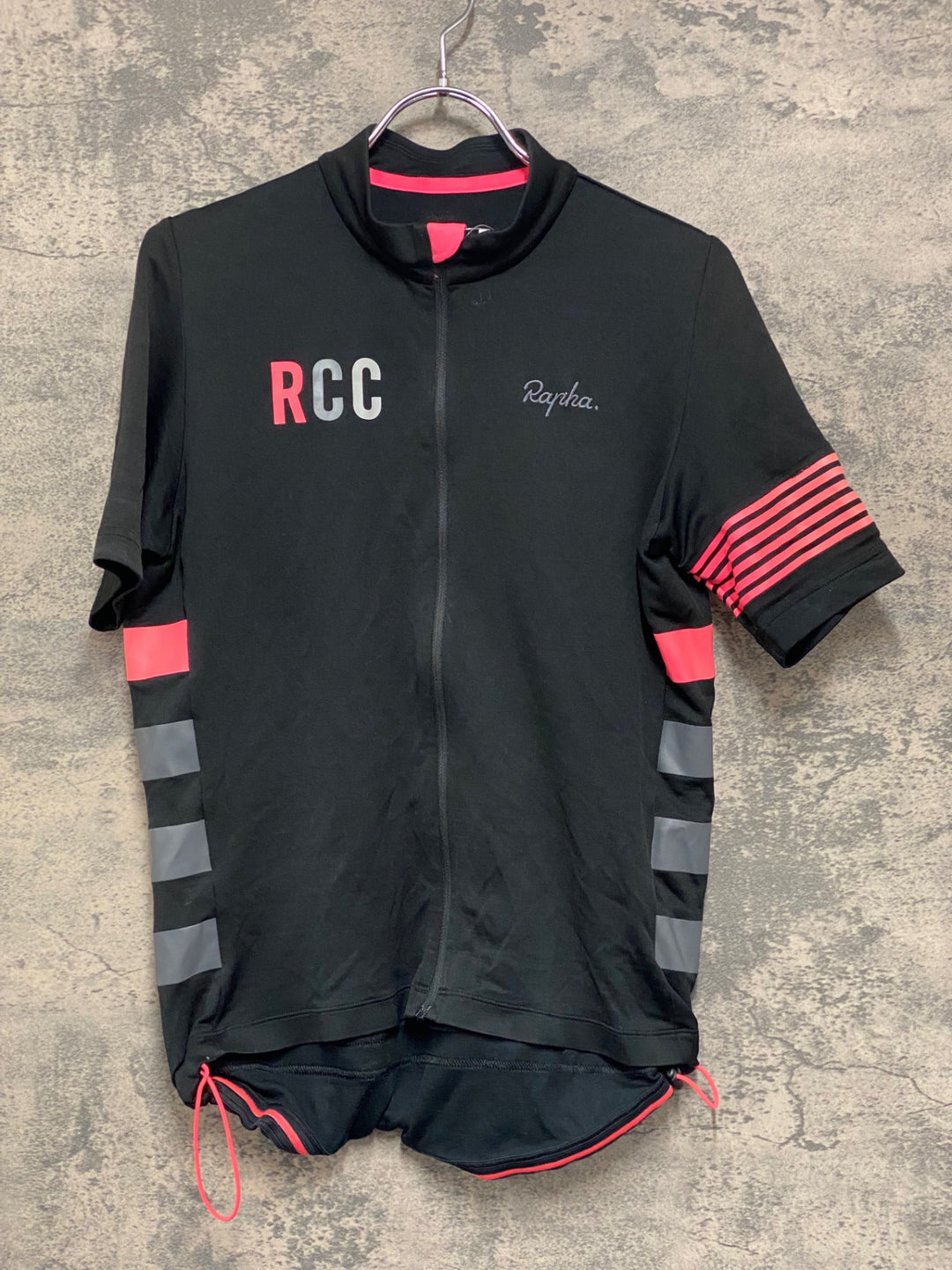 JV263 ラファ Rapha MEN'S CLASSIC JERSEY RCC 半袖 サイクルジャージ 黒 L ※チャック破損