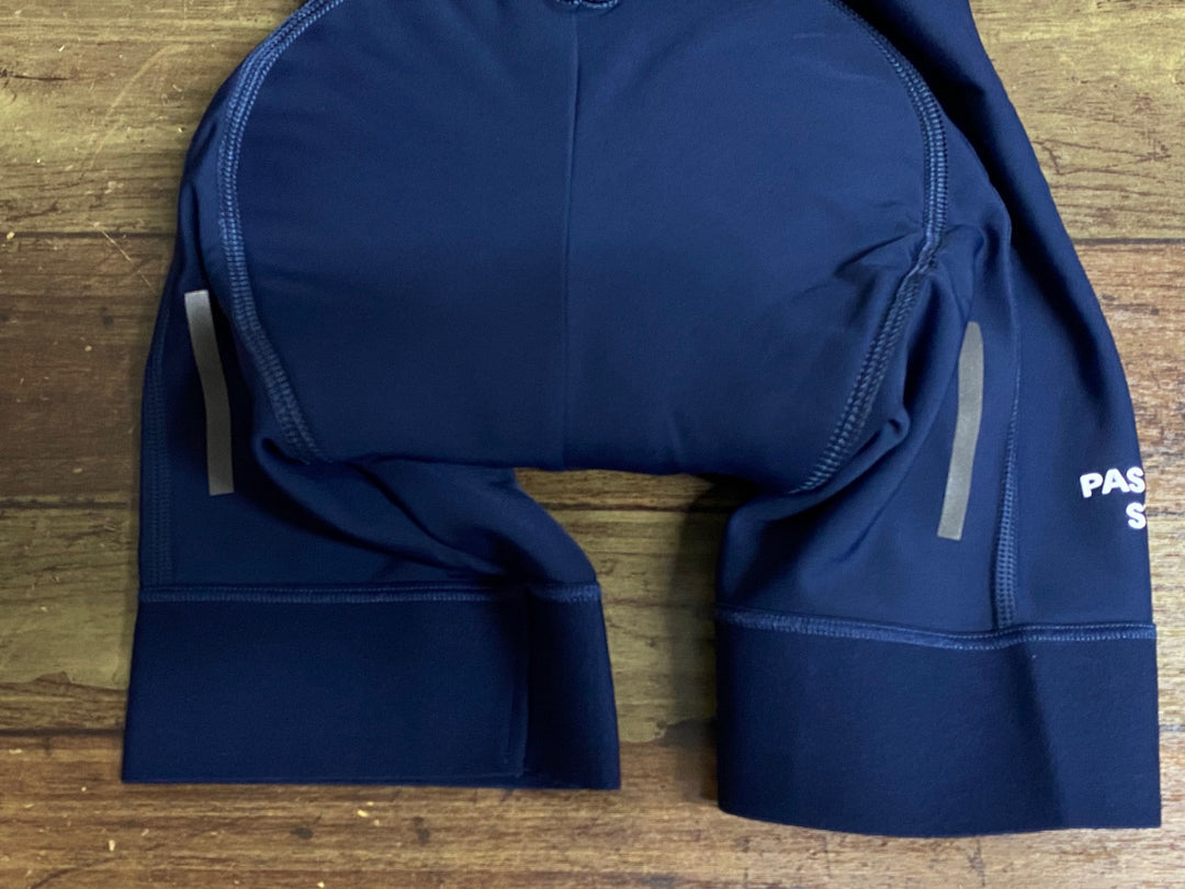 JY526 パスノーマルスタジオ PAS NORMAL STUDIOS Essential Thermal Bibs ビブショーツ ネイビー レディース XS 裏起毛