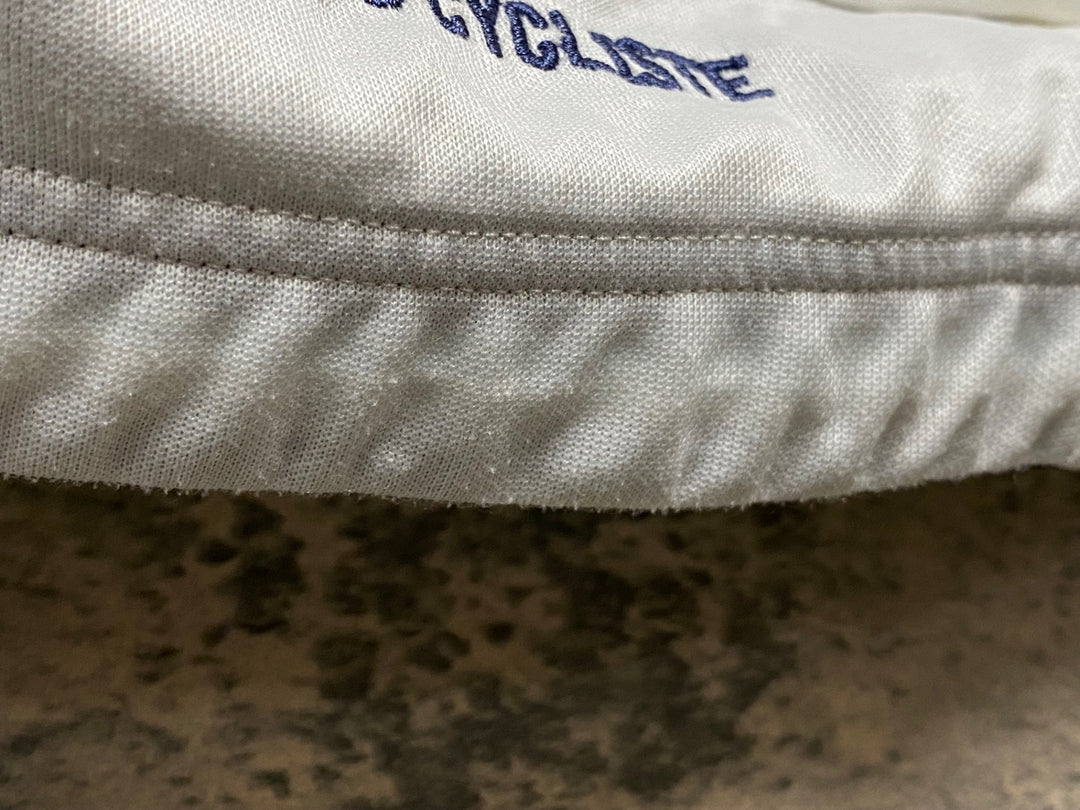 KF090 カフェドシクリステ Cafe du Cycliste Claudette 長袖 サイクルジャージ 白 XL　※毛玉