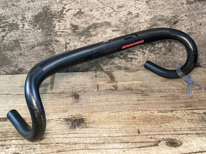 JU277 デダエレメンティ DEDA ELEIMENTI SUPERLEGGERA カーボン ドロップハンドル エンド外-外420mm Φ31.7 ※クランプ痕有り