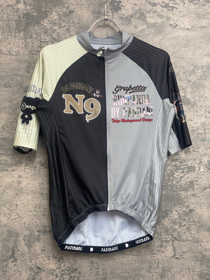 JN351 パンダーニ PANDANI 半袖 サイクルジャージ 黒 グレー M