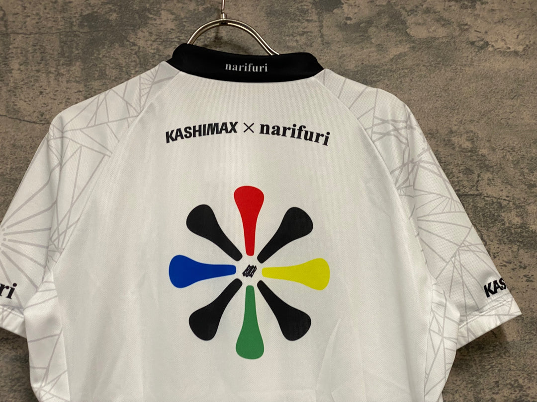 JY667 ナリフリ narifuri NFKS-01 半袖 サイドジップ サイクルジャージ 白 L