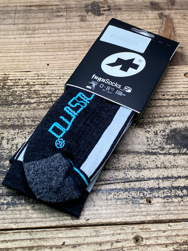 JQ148 アソス assos fugu Socks S7 サイクルソックス 黒 L