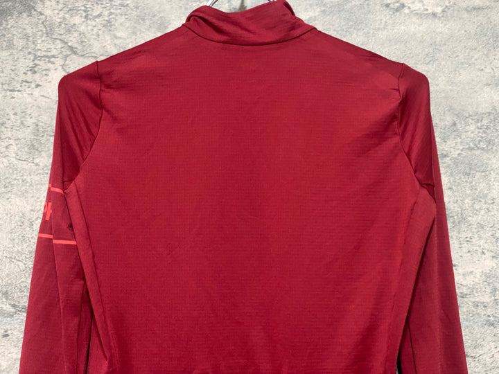 KE079 ラファ Rapha PRO TEAM LONG SLEEVE THERMAL JERSEY 長袖 サイクルジャージ バーガンディ XS