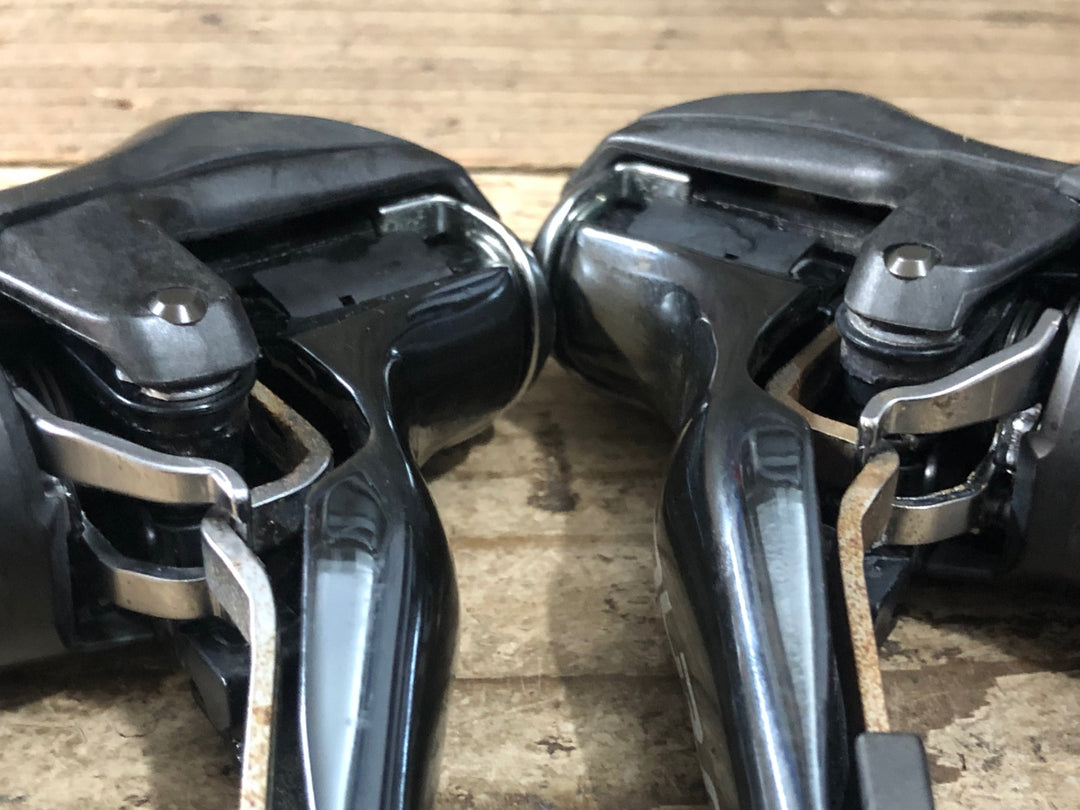 JR254 シマノ SHIMANO デュラエース DURA-ACE ST-9000 STIレバー 2x11S ※レバー変速滑り ジャンク SLケーブルカバー欠品