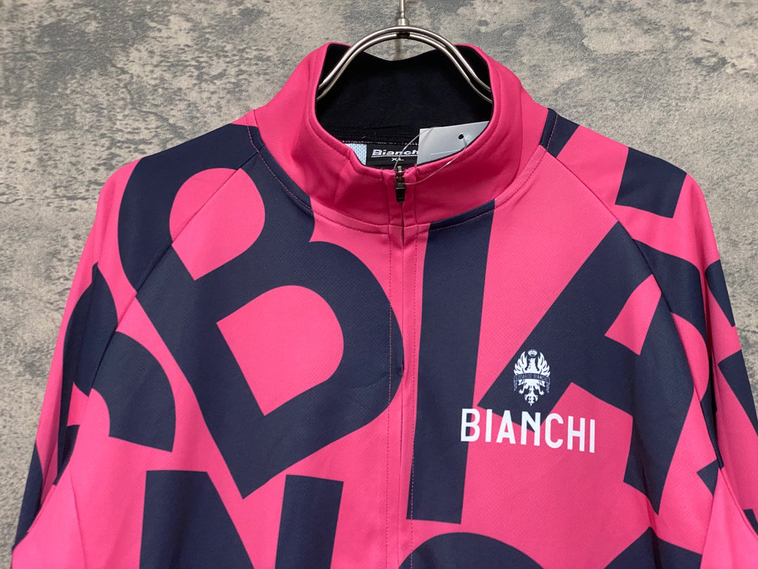 KA079 ビアンキ BIANCHI 長袖 サイクルジャージ ピンク XL