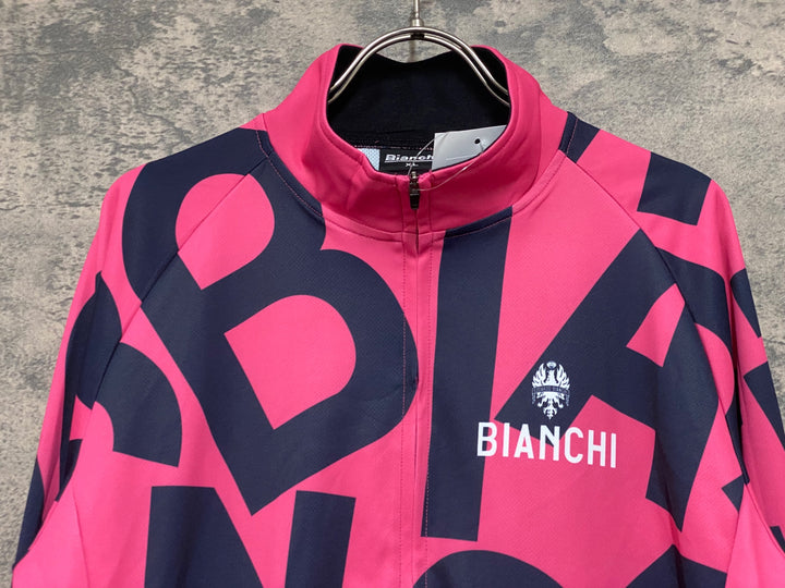 KA079 ビアンキ BIANCHI 長袖 サイクルジャージ ピンク XL