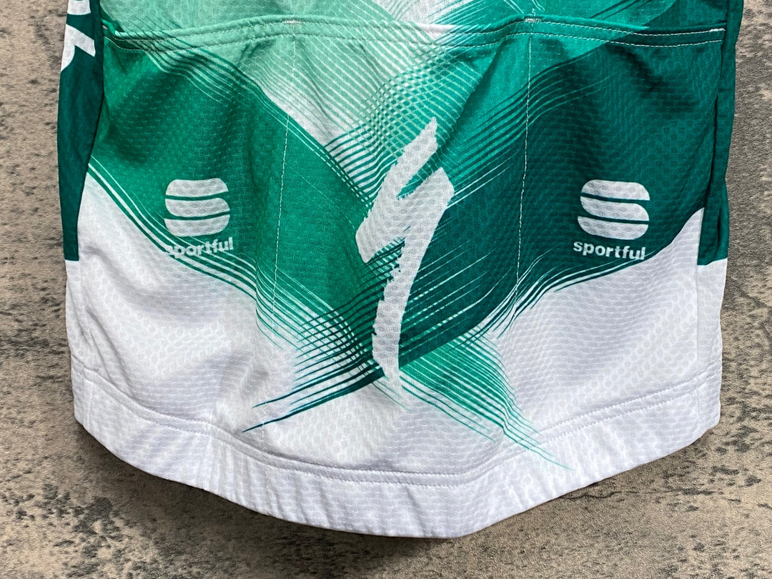 JZ564 スポーツフル sportful 半袖 サイクルジャージ 白緑 S BORA hansgrohe