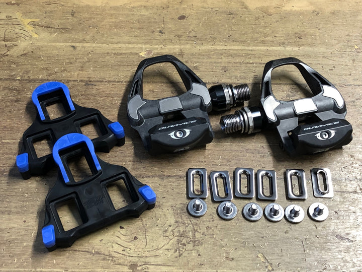 KH806 シマノ SHIMANO デュラエース DURA-ACE PD-R9100 ビンディングペダル SPD-SL 青クリート付