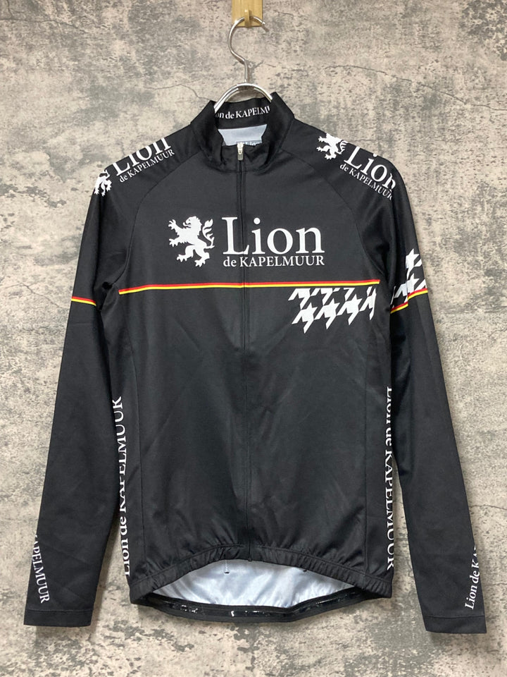 JW661 リオンドカペルミュール Lion de KAPELMUUR 長袖 サイクルジャージ 黒 S