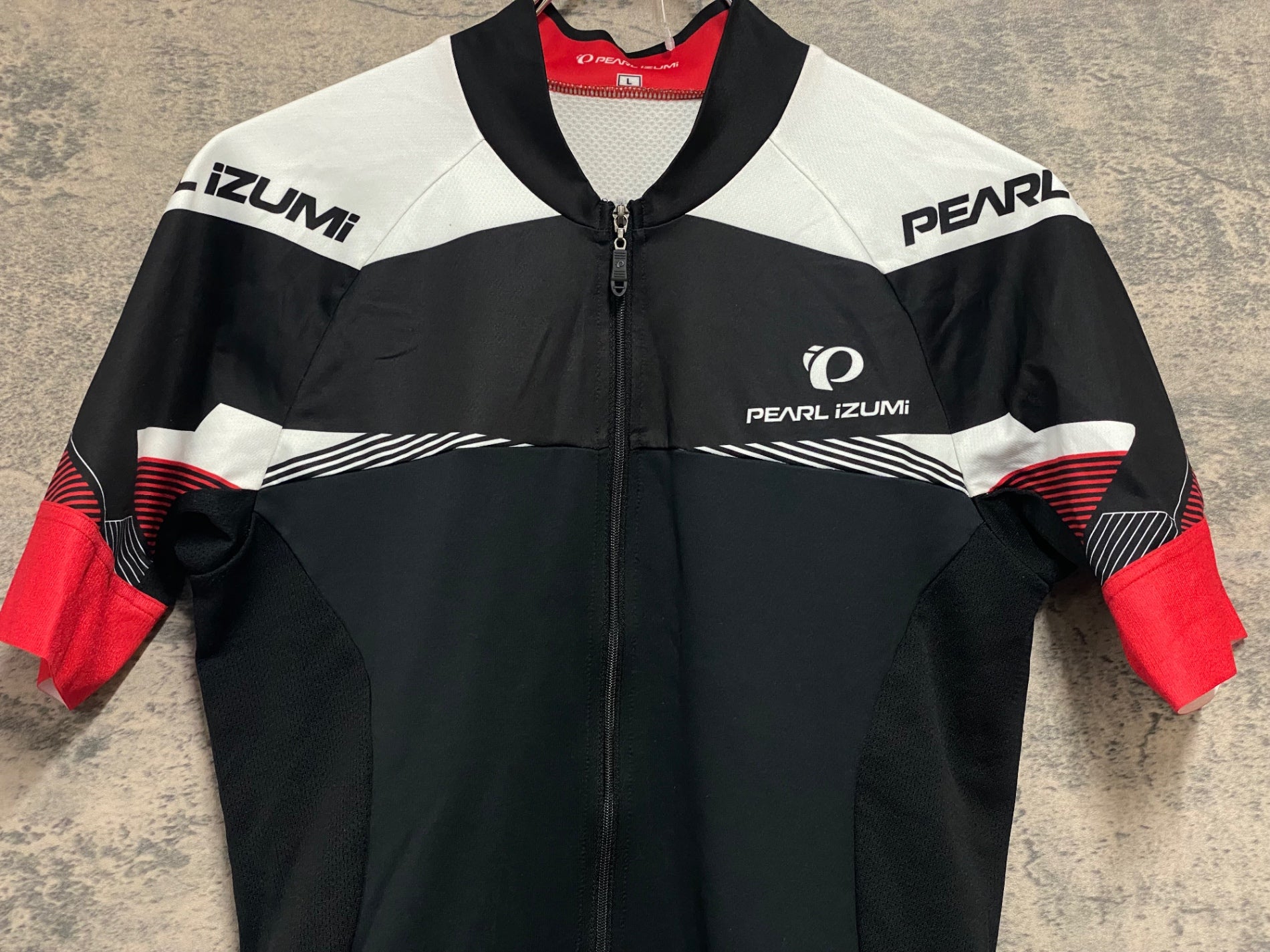 JP881 パールイズミ PEARL iZUMi 半袖サイクルジャージ 黒白赤 L