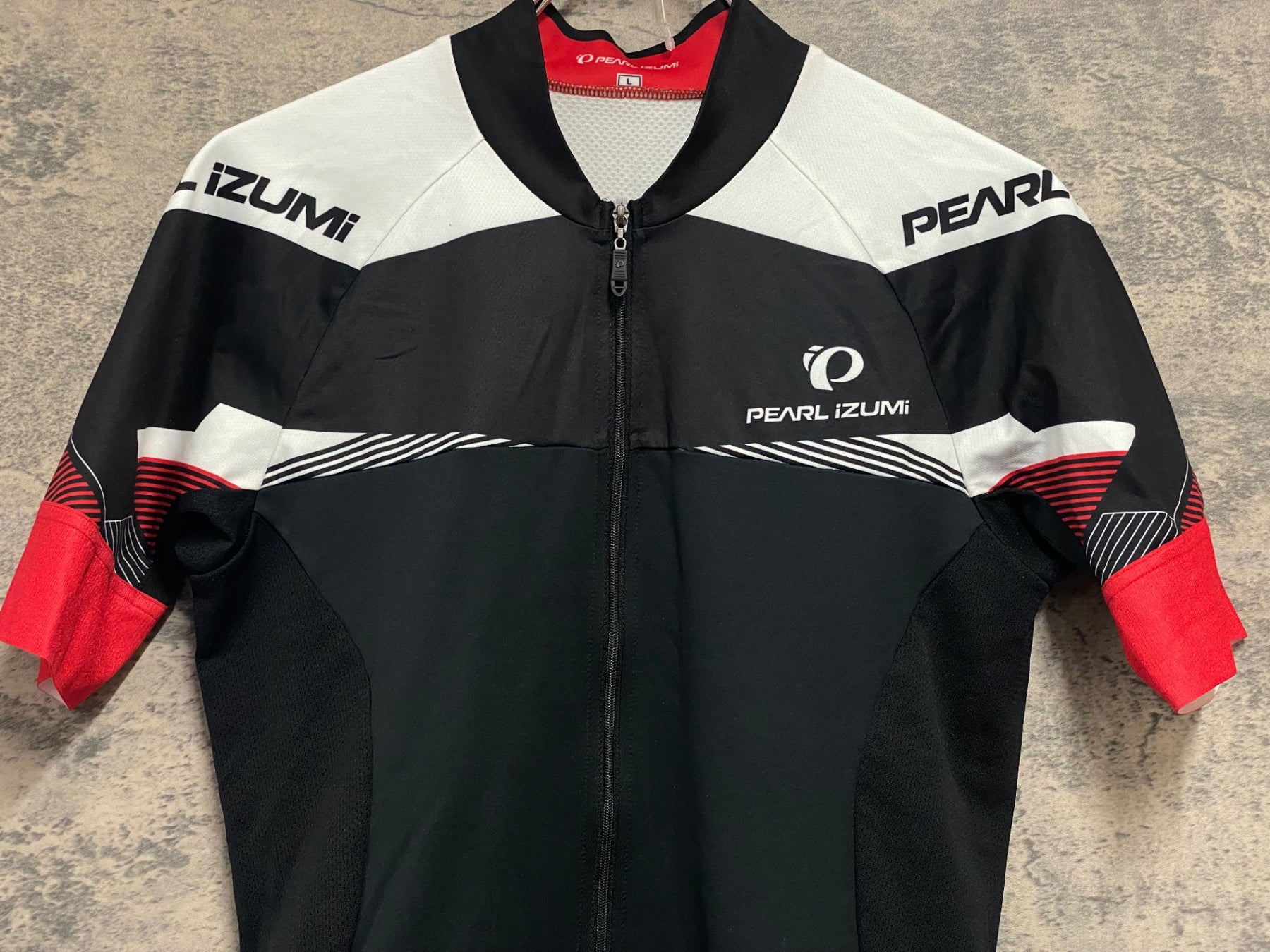 JP881 パールイズミ PEARL iZUMi 半袖サイクルジャージ 黒白赤 L