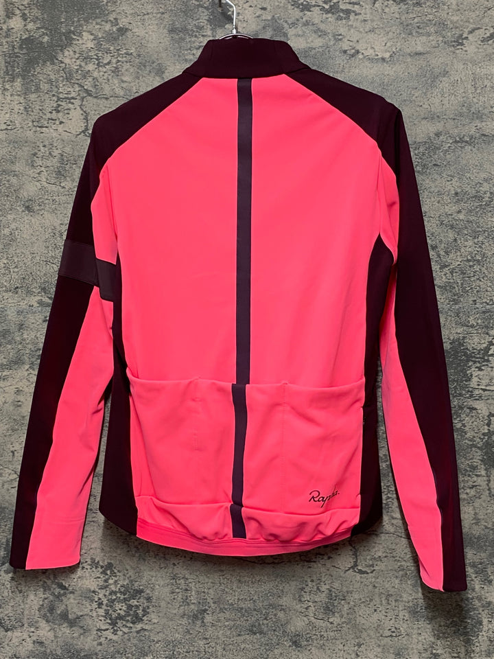 KE553 ラファ Rapha SOUPLESSE TRAINING JACKET WINE TASTING 長袖 サイクルジャケット ワインレッド ピンク レディース M 裏起毛