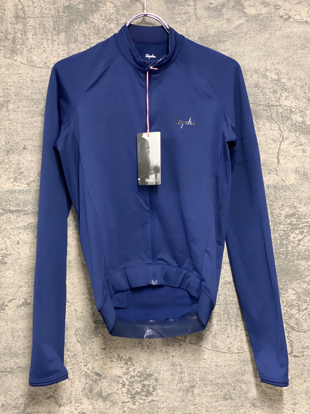 JE225 ラファ Rapha MEN'S LONG SLEEVE CORE JERSEY 長袖 サイクルジャージ ネイビー S 裏起毛