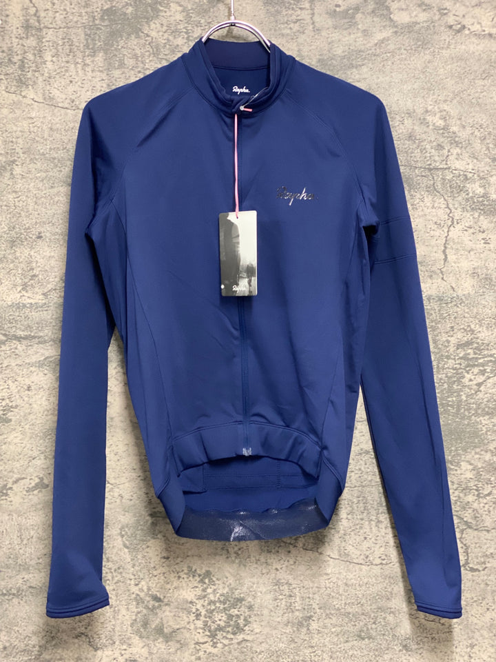 JE225 ラファ Rapha MEN'S LONG SLEEVE CORE JERSEY 長袖 サイクルジャージ ネイビー S 裏起毛