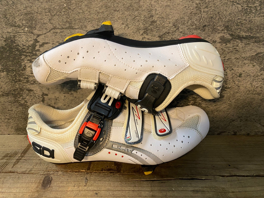 JP632 シディ SIDI GENIUS 5-FIT ビンディングシューズ 白 EU43 ※汚れあり