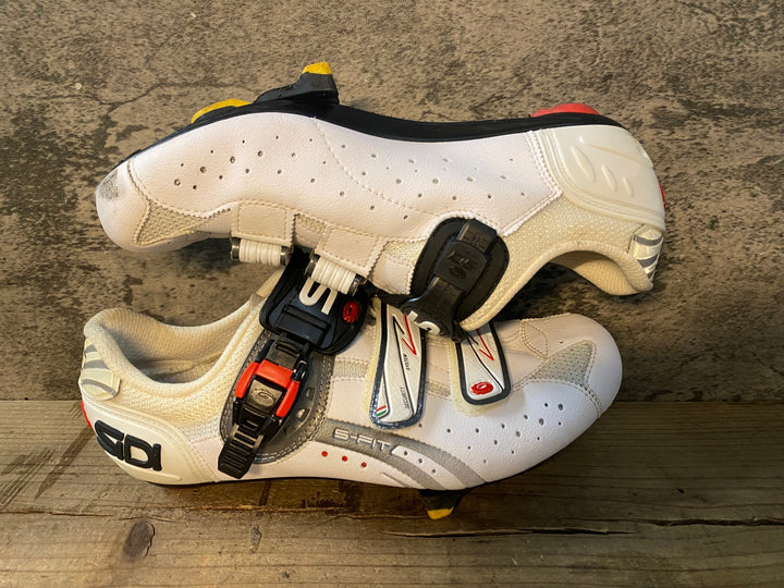JP632 シディ SIDI GENIUS 5-FIT ビンディングシューズ 白 EU43 ※汚れあり