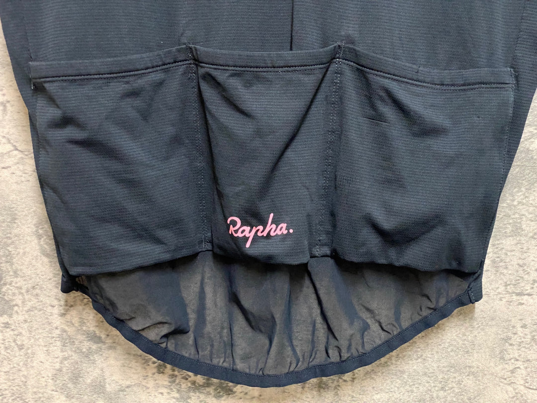 KE819 ラファ Rapha CLASSIC FRYWEIGHT JERSEY 半袖 サイクルジャージ 黒 XL ※裾ゴム伸び