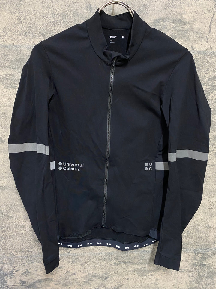 KD161 ユニバーサルカラーズ Universal Colours Mono Long Sleeve Jersey 長袖 サイクルジャージ 黒 M